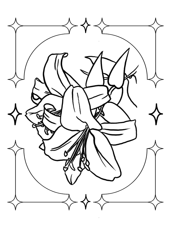 Enchanted Flowers Coloring Pages product image (1)