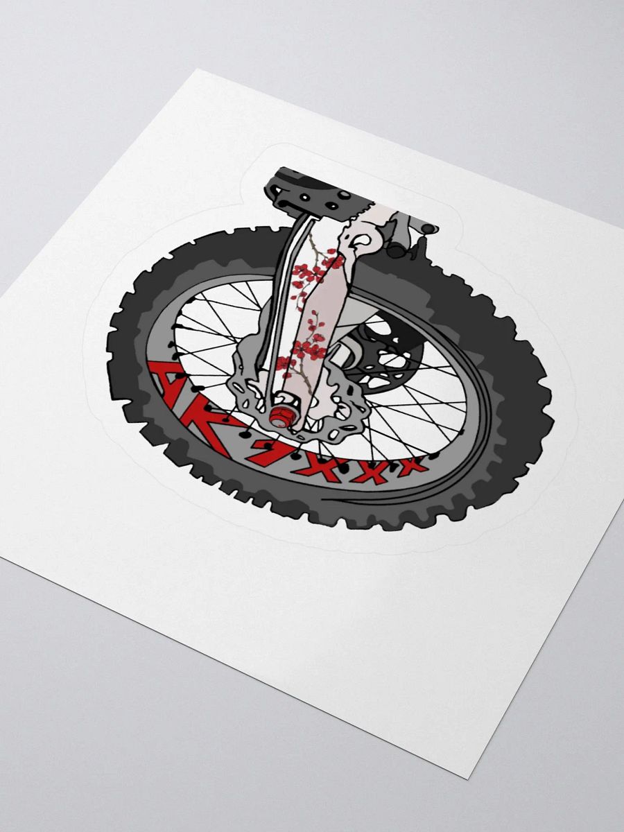 AK-1XXX Dirt bike rear wheel Kiss-cut sticker product image (3)