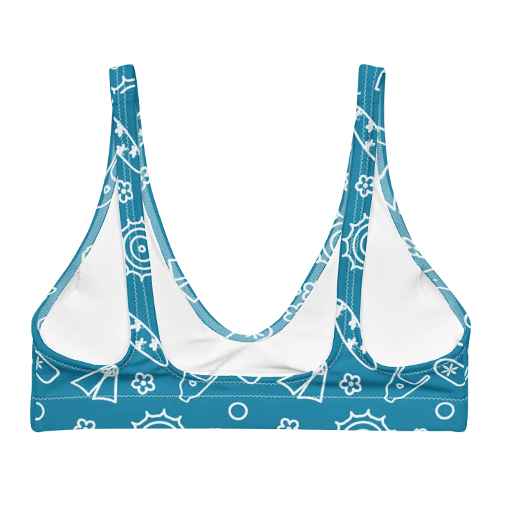 Beach Necessities Pattern Padded Bikini Top product image (2)