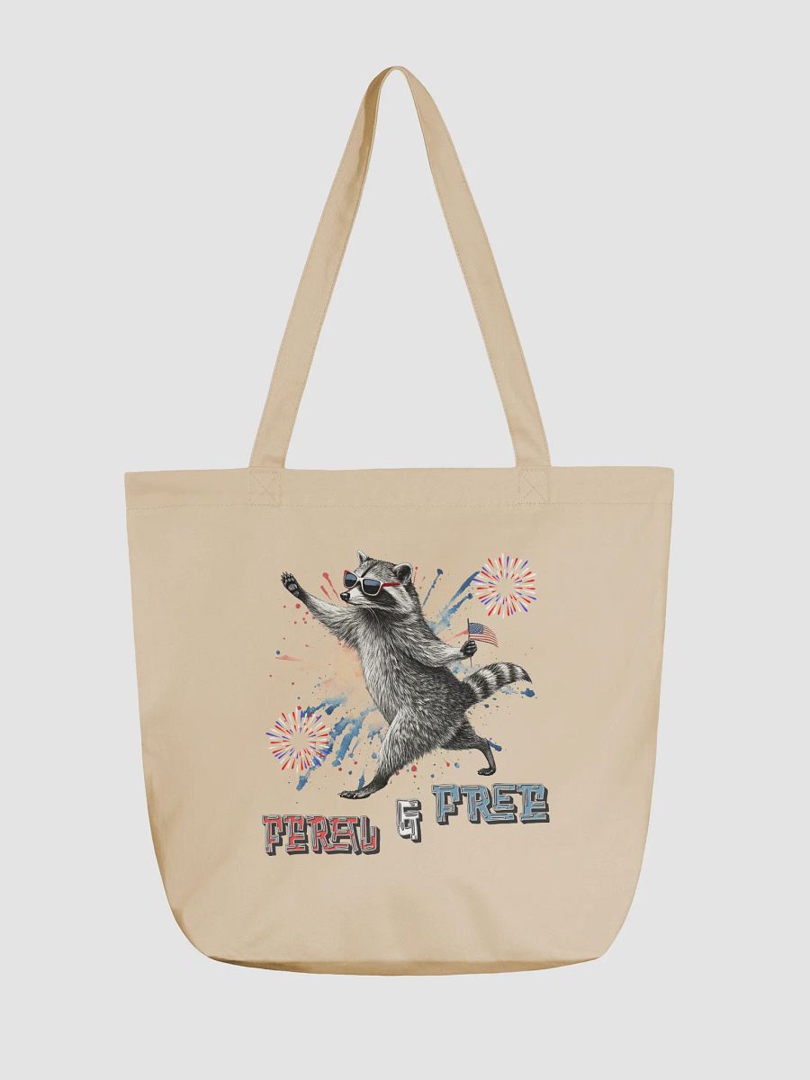Feral And Free Patriotic Raccoon Tote Bag product image (5)
