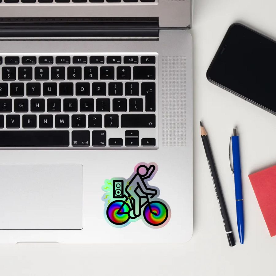 Holographic Bike Rave Sticker product image (12)