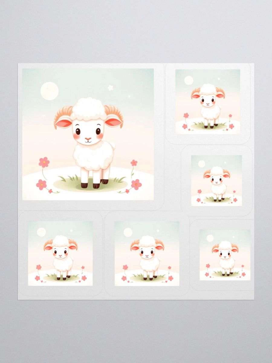 Whimsical Sheep Dreams Kiss Cut Stickers product image (1)