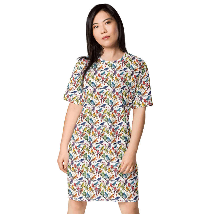 Multi Coloured Birds Dress product image (5)