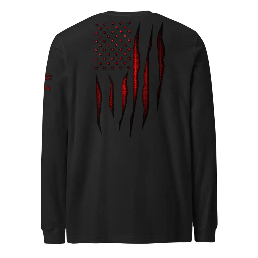 Red Carbon Onyx American Flag Long Sleeve product image (1)