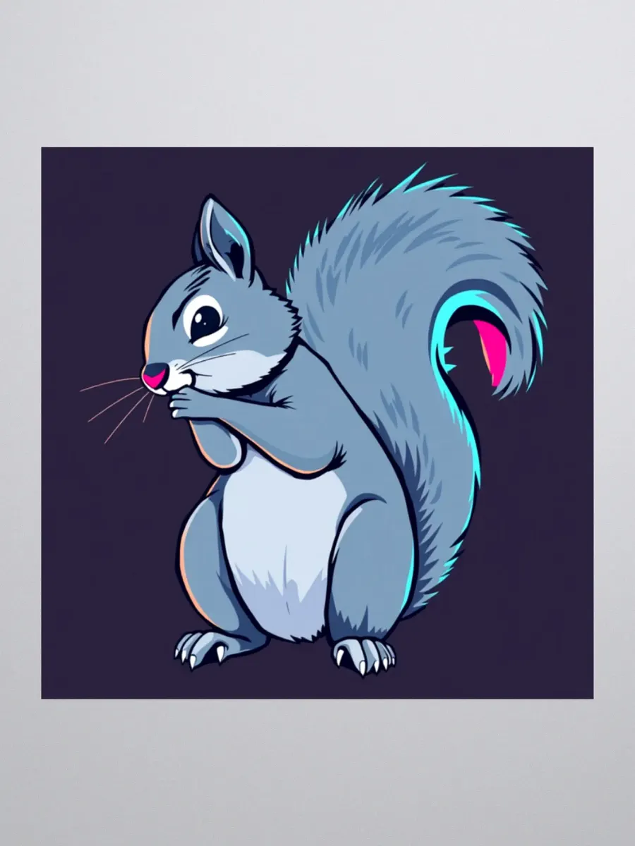 Whimsical Squirrel Kiss Cut Stickers product image (1)