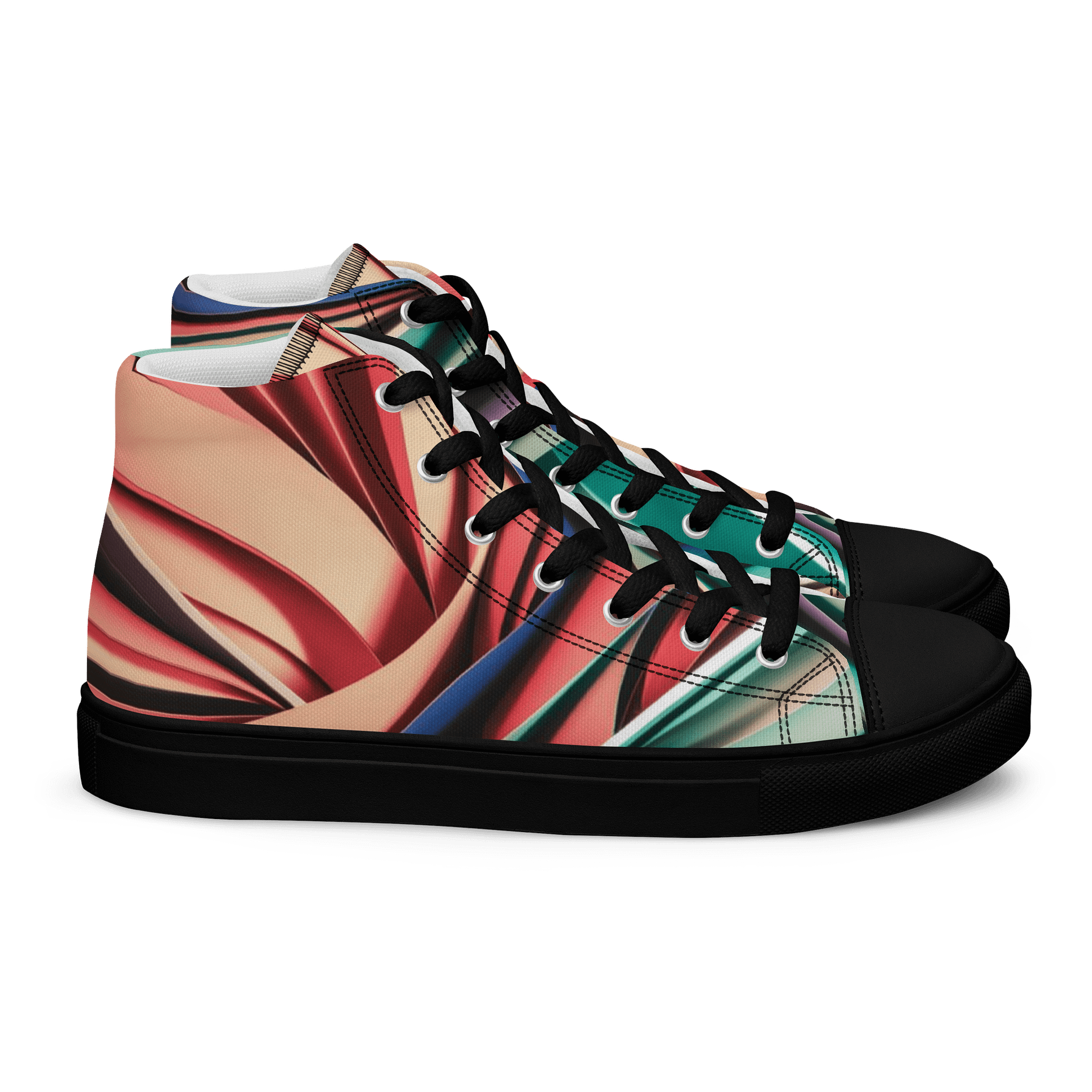 Graphic Grove Women's High-Top Canvas Shoes - Abstract Art Design, Vibrant Colours, Comfortable Fit product image (2)