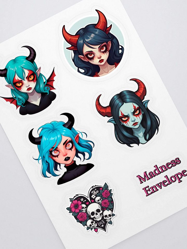 Demon Girl Sticker Sheet - Collector's Sticker Pack product image (2)