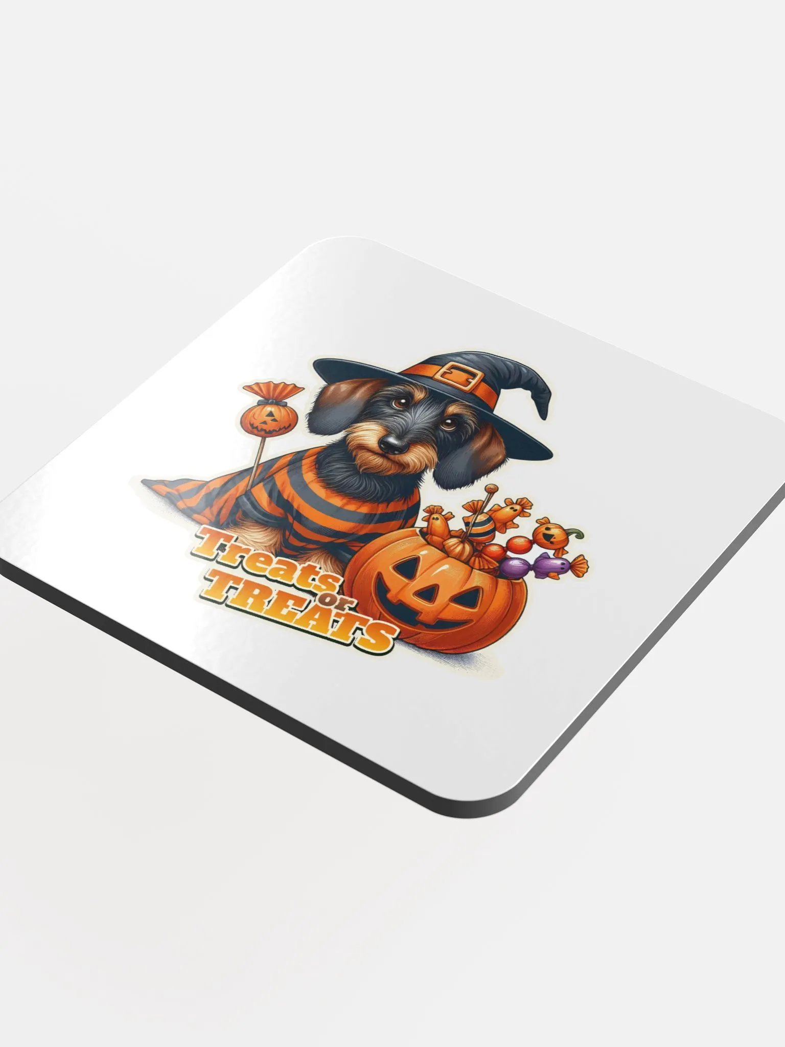 Dachshund Treat Halloween - Glossy Coaster product image (4)