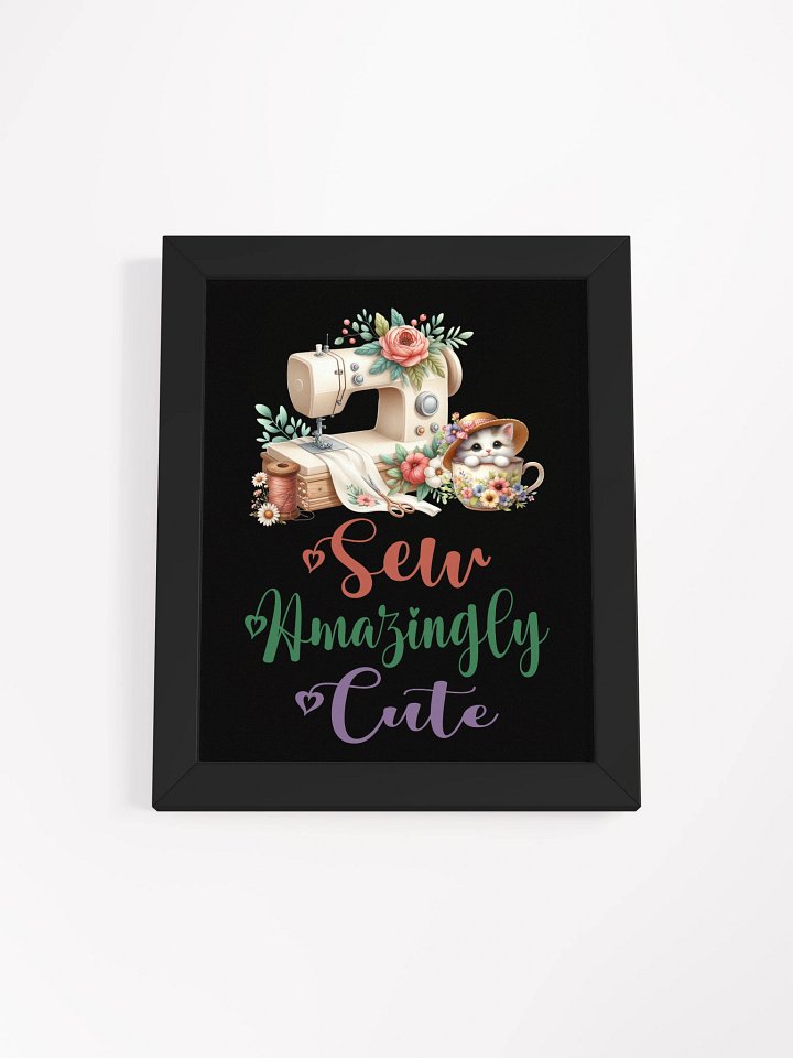 Sew Amazingly Cute Cat Framed Poster product image (7)