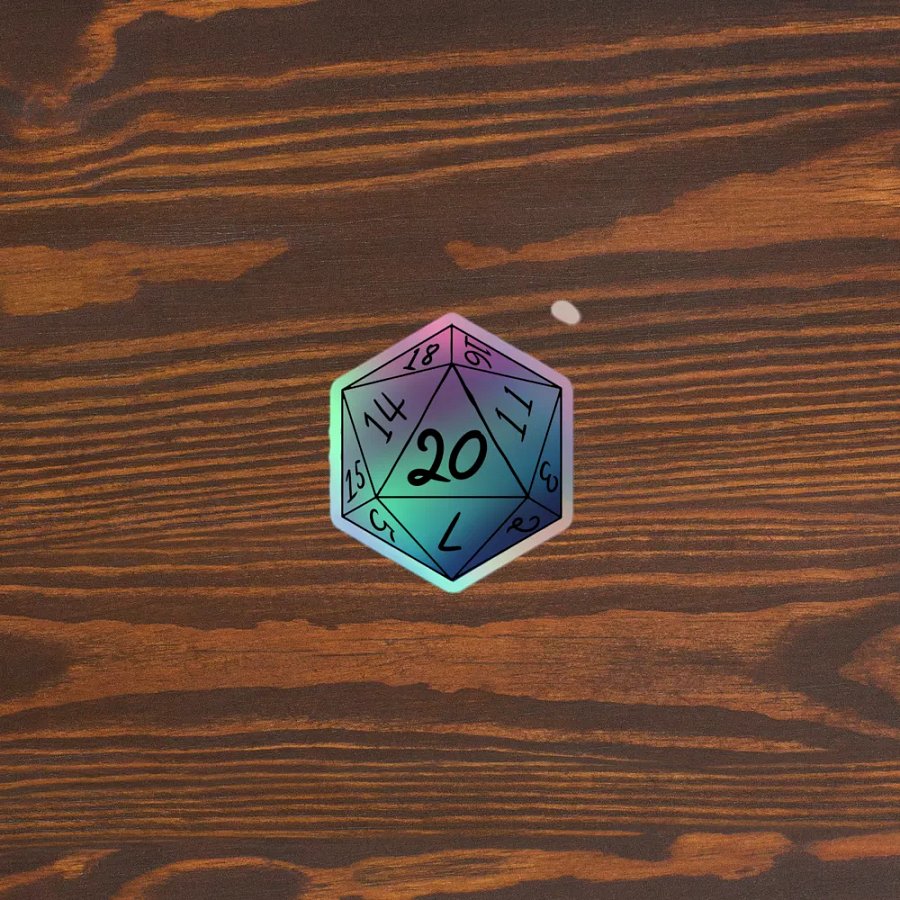 Holographic D20 Fantasy Sticker Set product image (5)