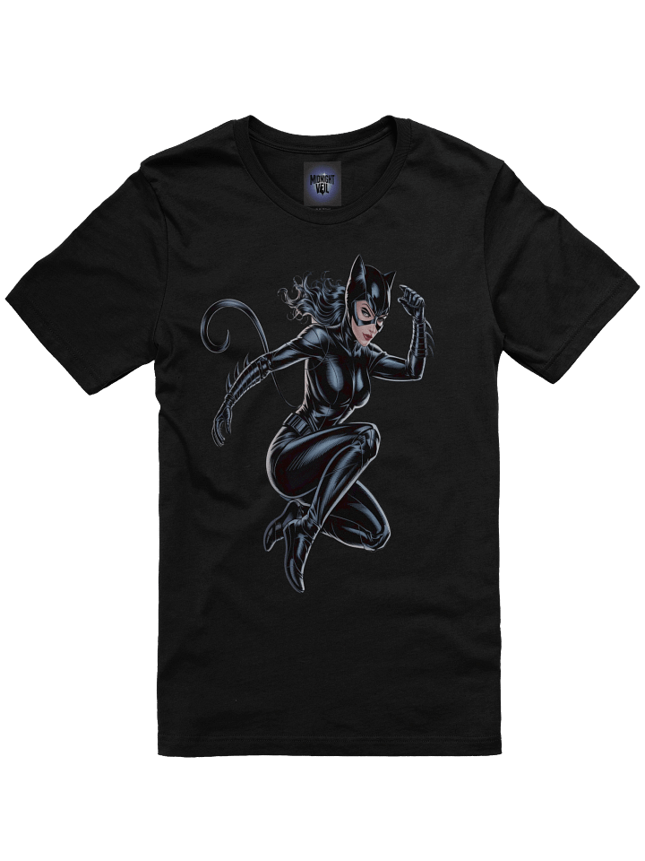 Feline Fury: Catwoman's Lethal Leap T-Shirt product image (1)