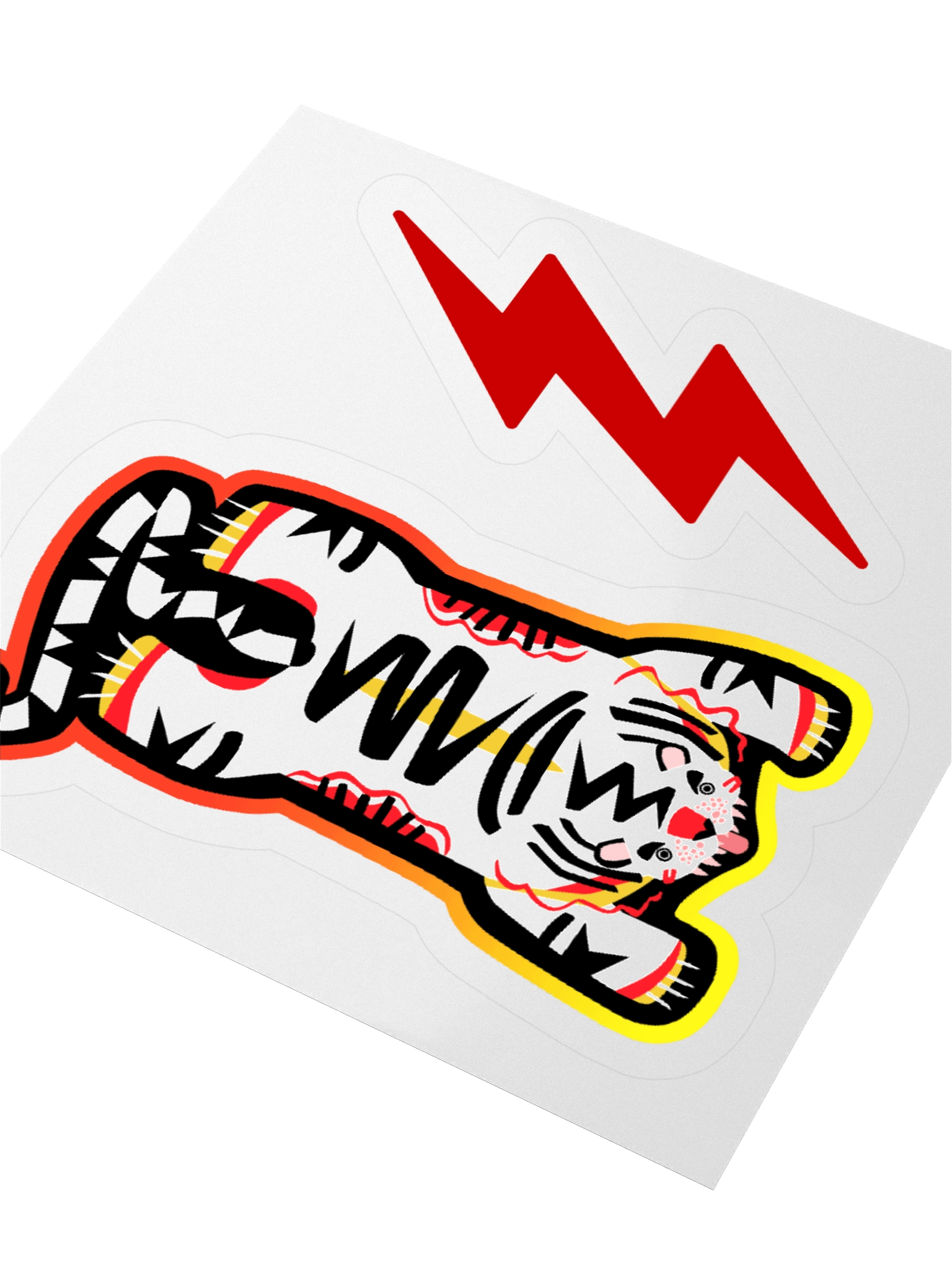 White and Orange Tiger Sticker product image (3)