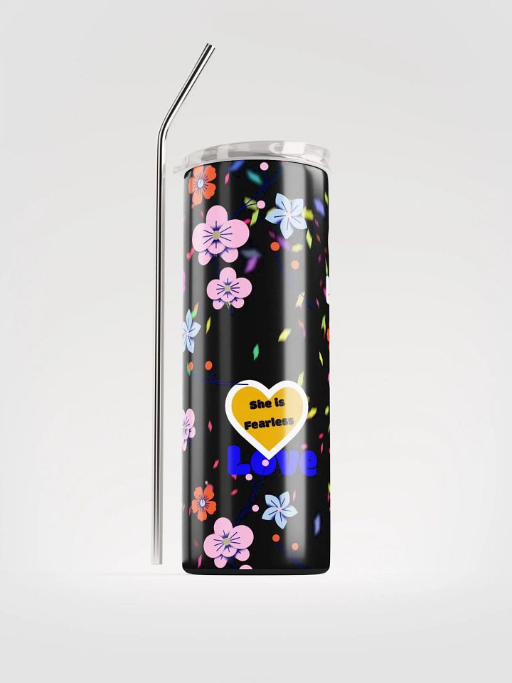 20 oz Vacuum insulated Stainless Tumbler with leak proof lid, reusable straw , Empowering Tumbler Mug Flasks product image (1)