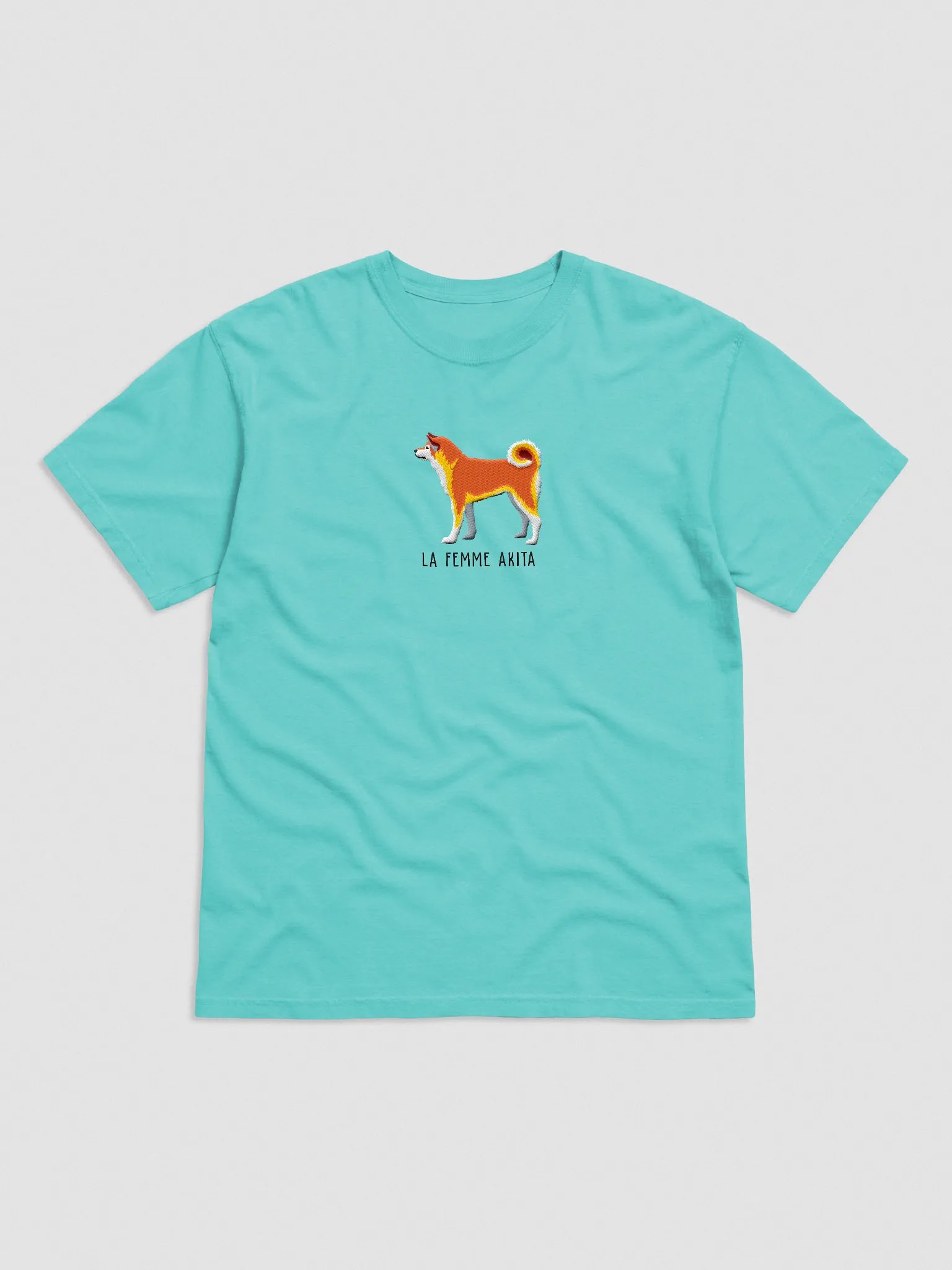 La Femme Akita T-Shirt(Embroidered) of a Japanese Akita product image (4)