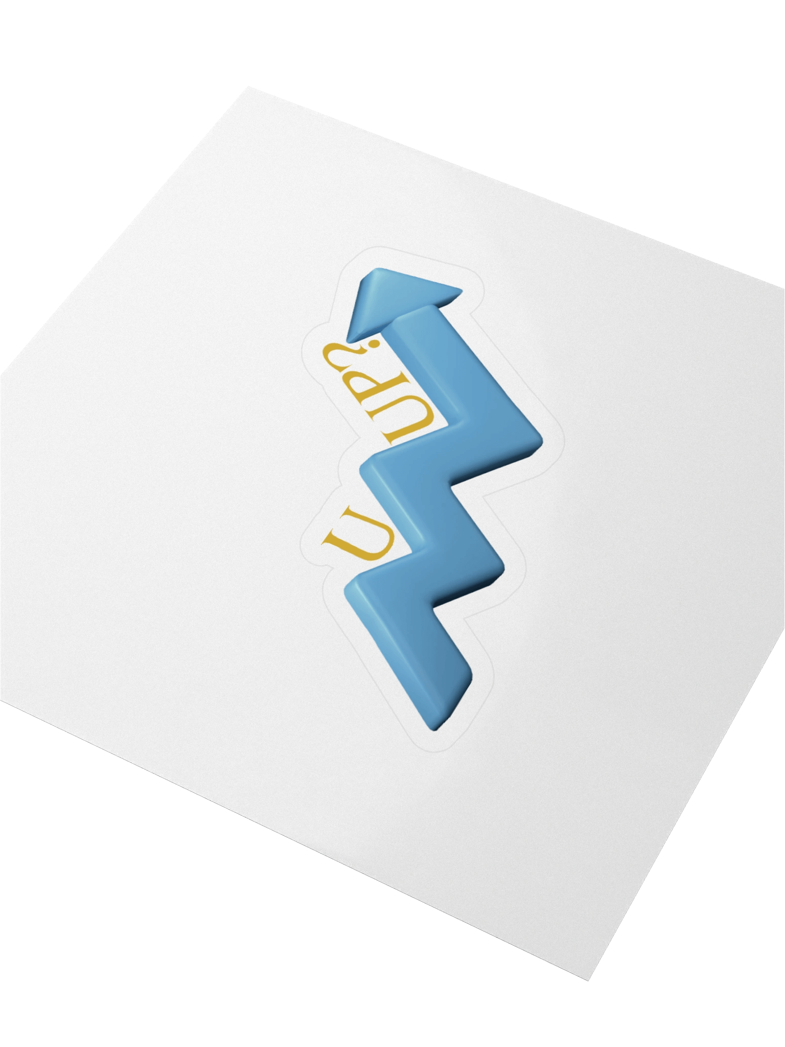 "U Up?" Blue Upward Arrow Trend Kiss Cut Stickers product image (3)