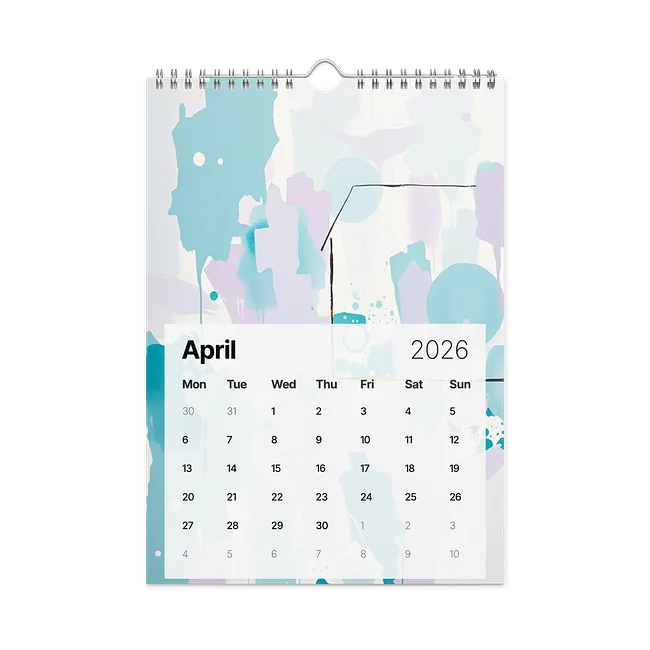 ART ABSTRACT WALL CALENDAR 2026