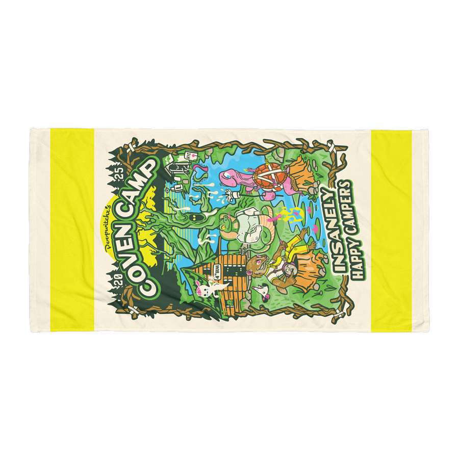 Coven Camp 25 - Yellow Insanely Happy Towel product image (1)