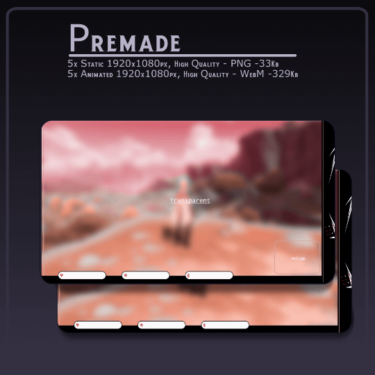 [FREE] ANIMATED Dark Anime Black White Stream OVERLAY Pack, Anime Overlay, Dark Anime twitch overlay, Anime black white Overlay, Screens Overlays product image (3)