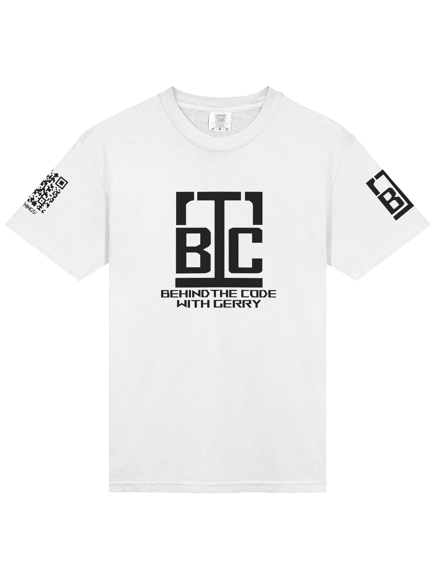 WHITE Ultra-Soft Cotton Tee - I FIX THINGS! (Sleeve Print) product image (3)