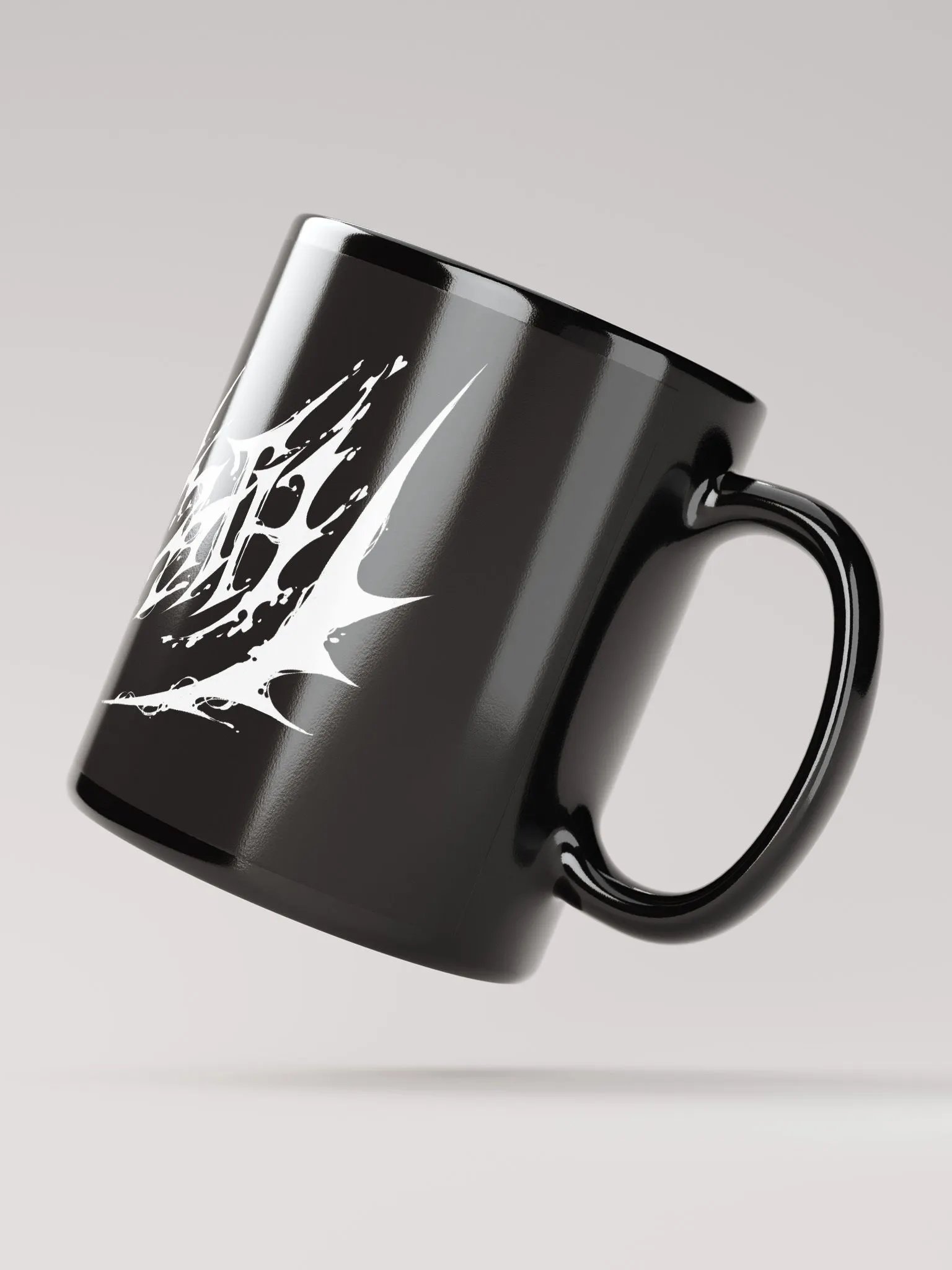Moth Metal Mug (black mug/white logo) product image (2)