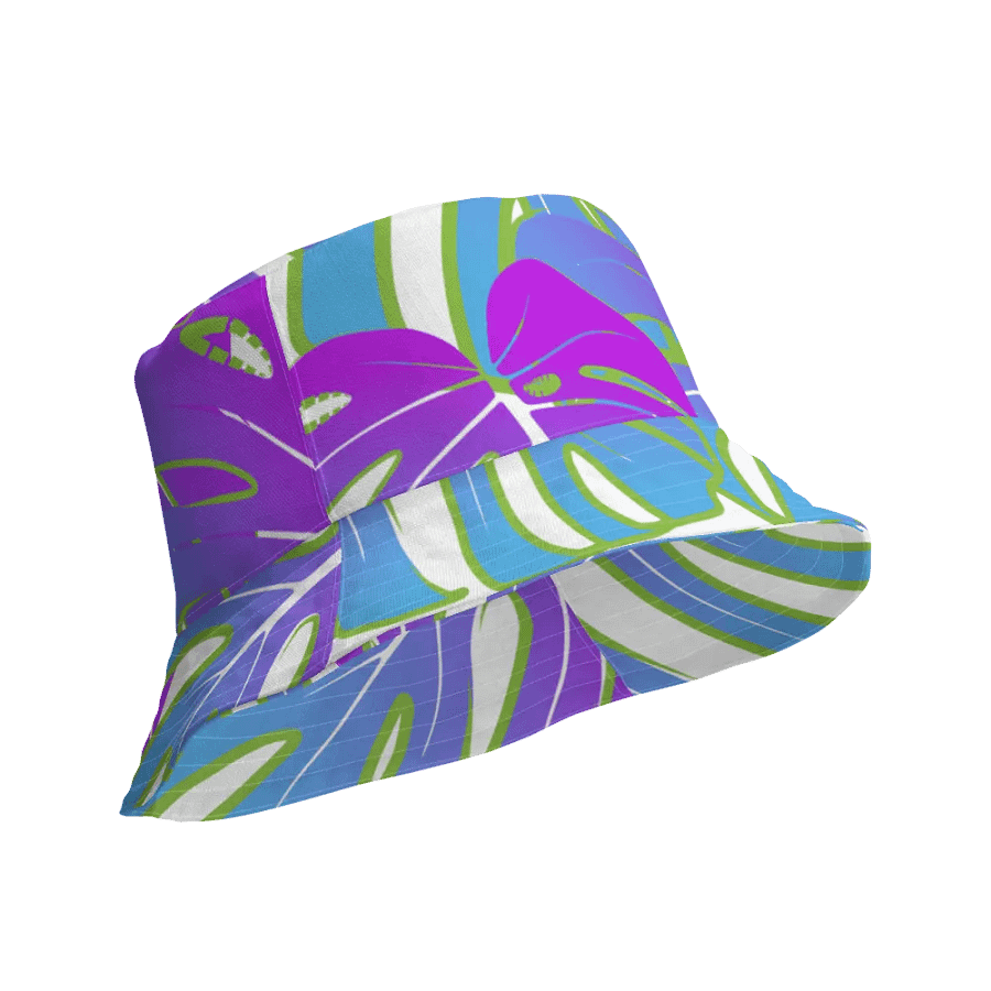 Neon Monstera Madness Reversible Bucket Hat product image (10)