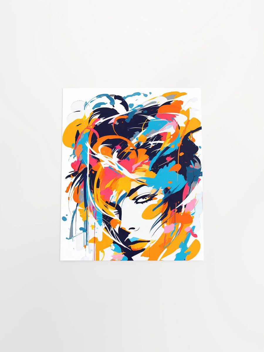 Abstract Woman v11 - Vintage Style Poster - Rocker Girl - Small and Standard Sizes - 8x10-11x14-12x16-16x20 Inches product image (4)