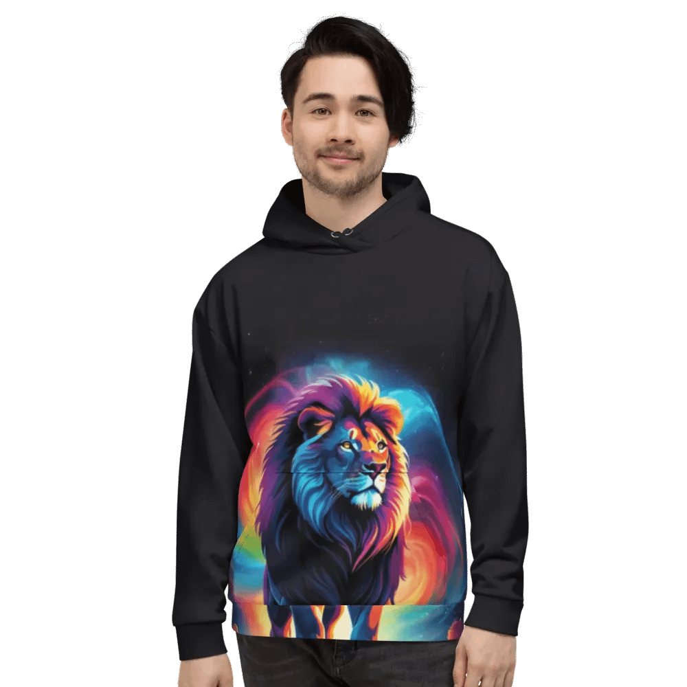 Colorful Lion All Over Print Hoodie product image (5)