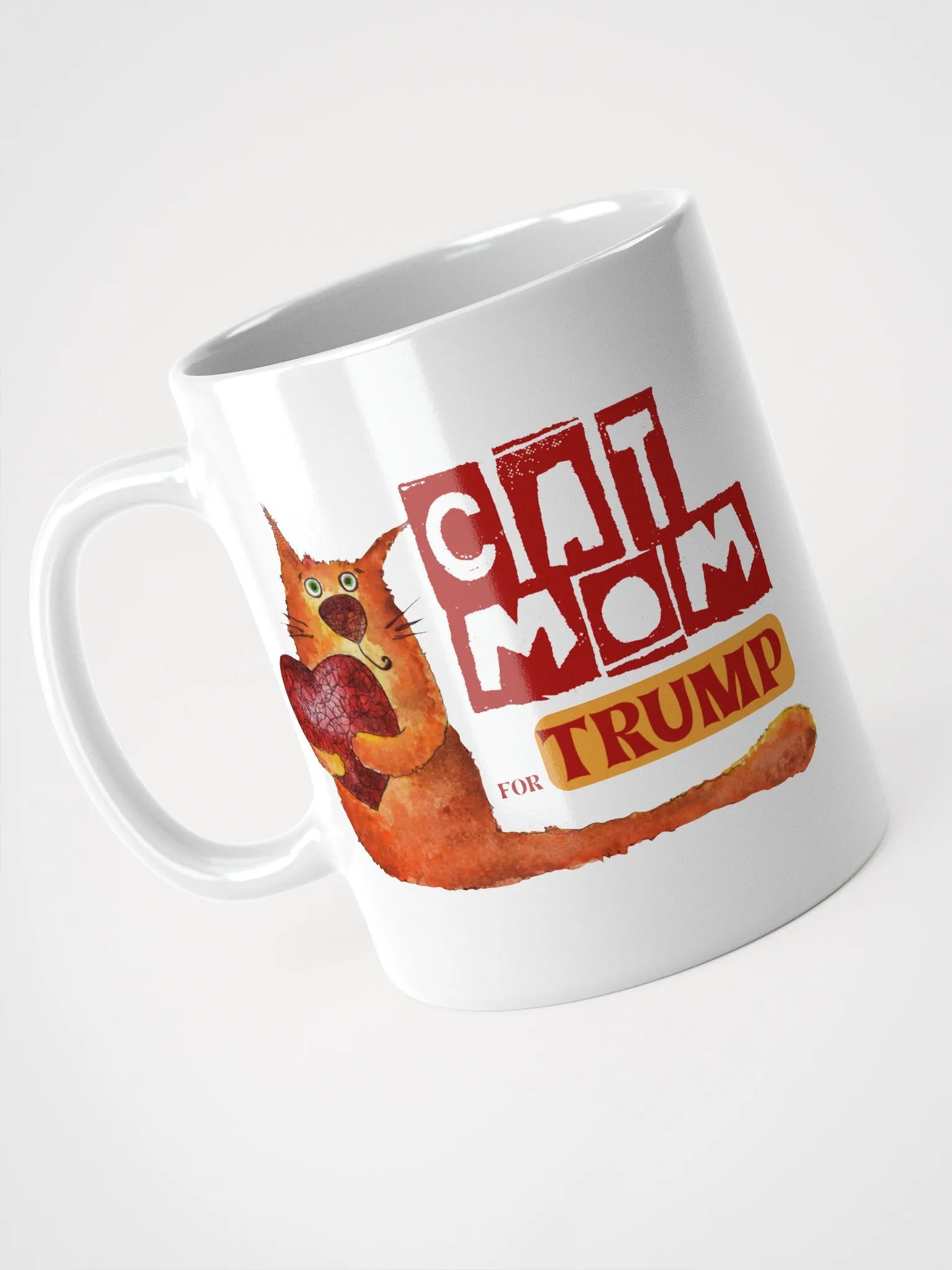 Cat Heart Mom For Trump Mug product image (9)