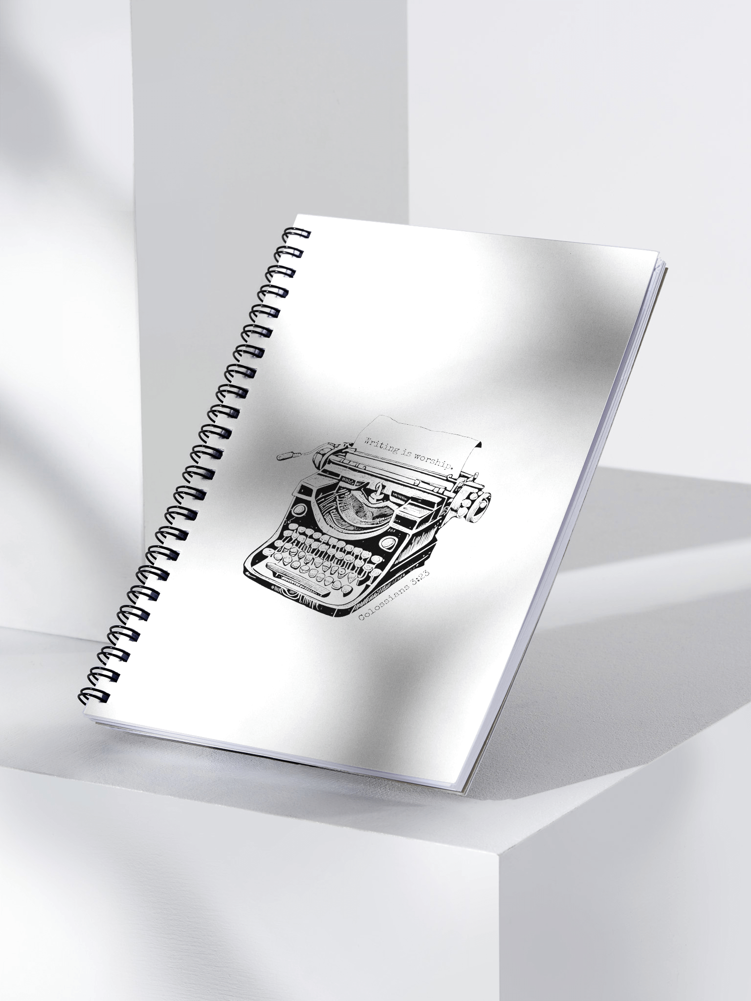 "Writing is Worship" Spiral Notebook product image (4)