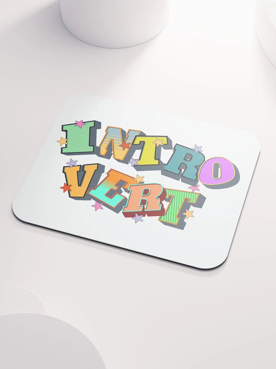 Introvert Block Letter Starry Mouse Pad product image (3)
