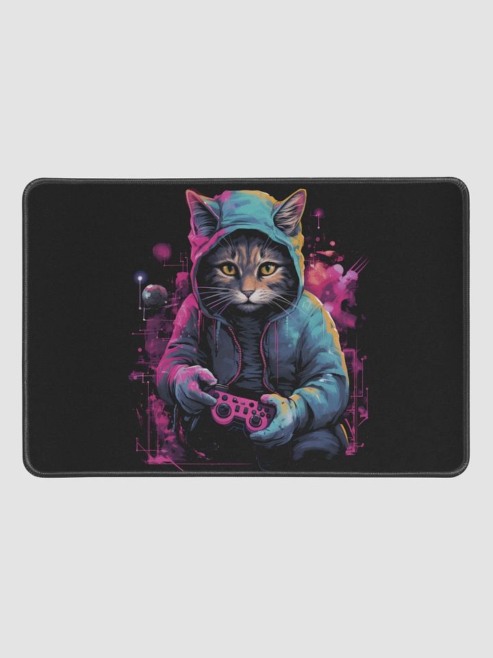Gamer Cat Desk Mat product image (1)