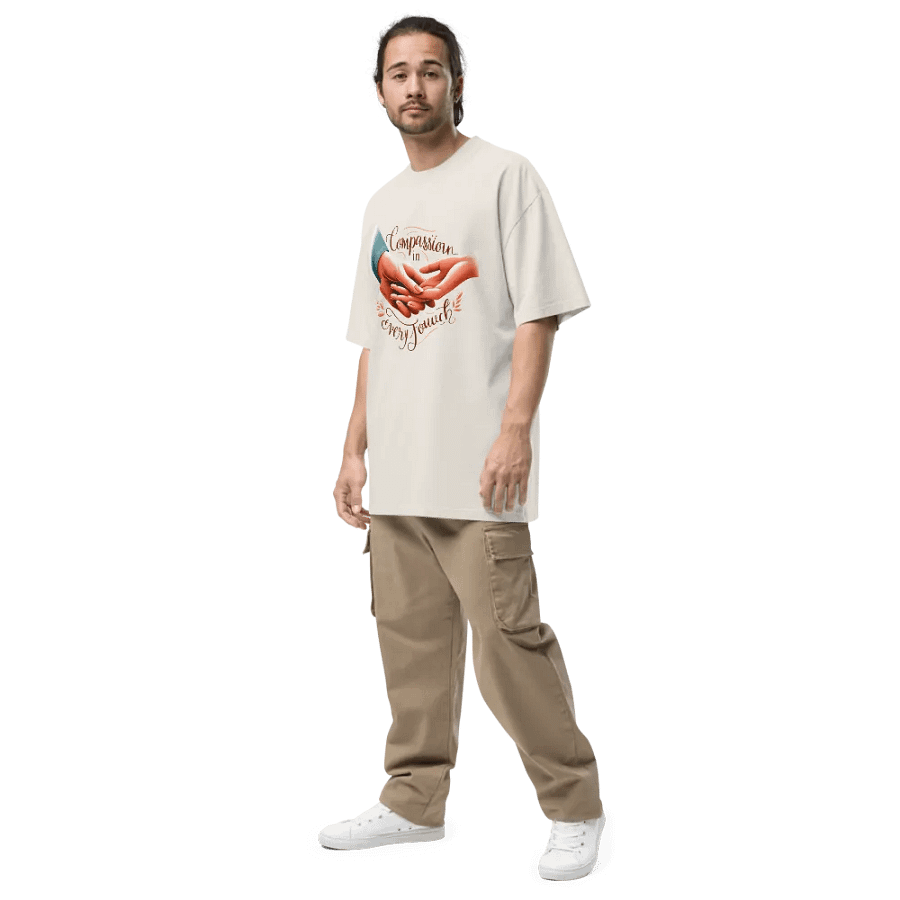 Compassion in Every Touch Oversized Faded T-Shirt product image (33)