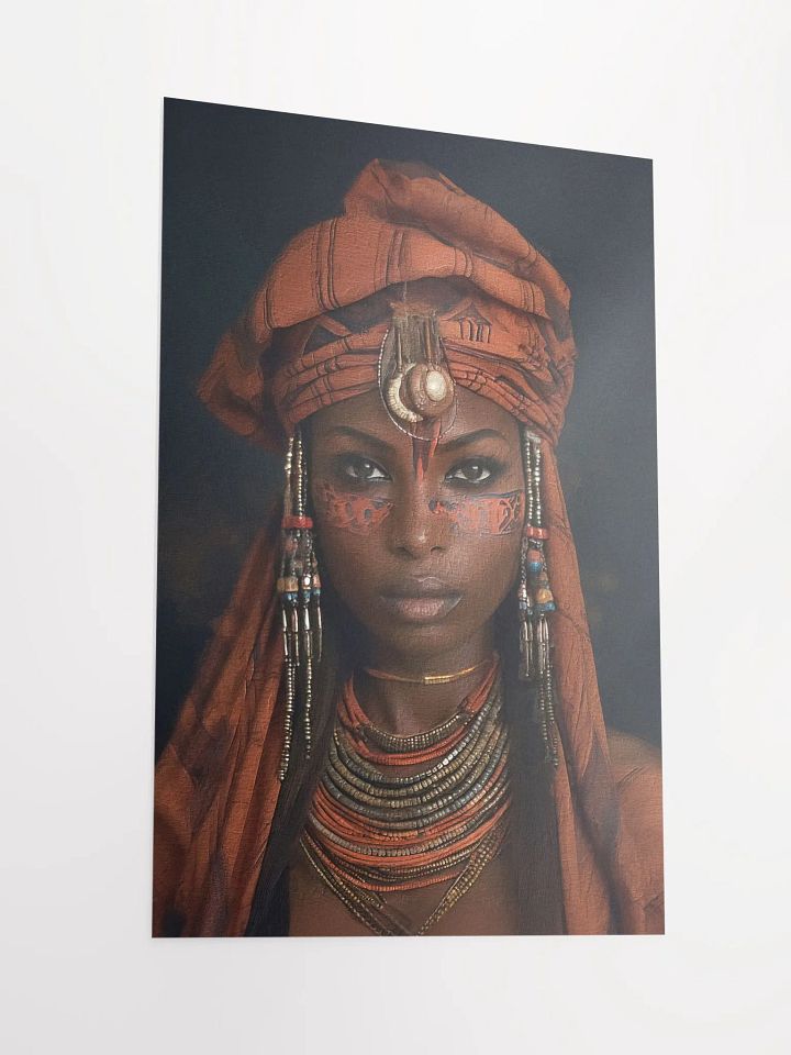 African Woman in Traditional Head Dress, Multi-Colored Jewelry Poster Print, Unframed product image (2)