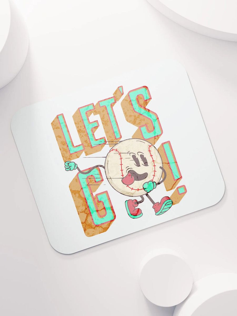 Lets Go Baseball Mascot Energetic Mouse Pad product image (5)