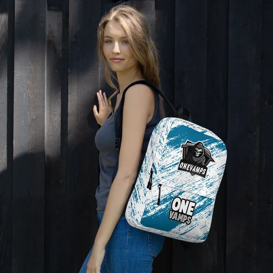 OneVamps Backpack Blue and White product image (5)