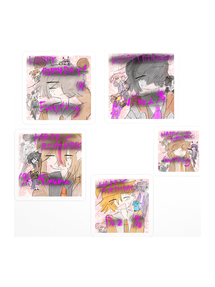 October Happy birthday stickers 2025 product image (1)