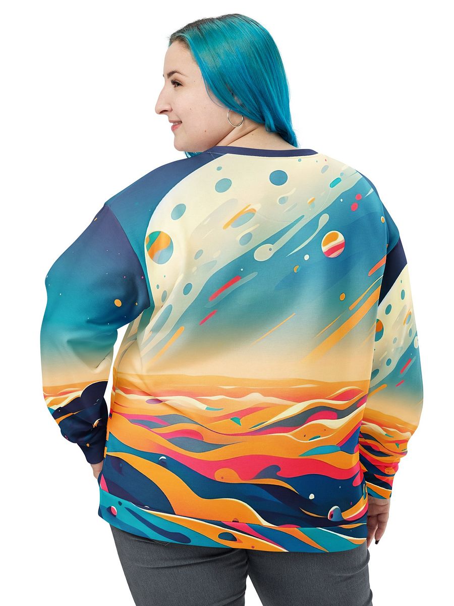Astronaut All-Over Print Recycled Unisex Sweatshirt product image (6)