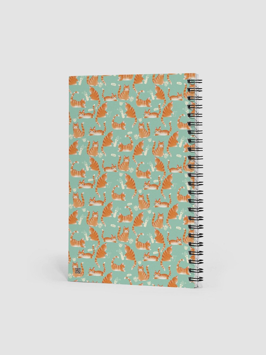 Bad Orange Tabby Cats Knocking Stuff Over Pattern Notebook, Orange product image (2)