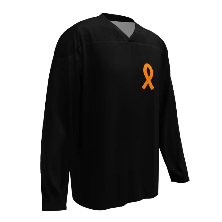 Cancer Awareness - Orange Ribbon - Black - Recycled Hockey Fan Jersey product image (1)