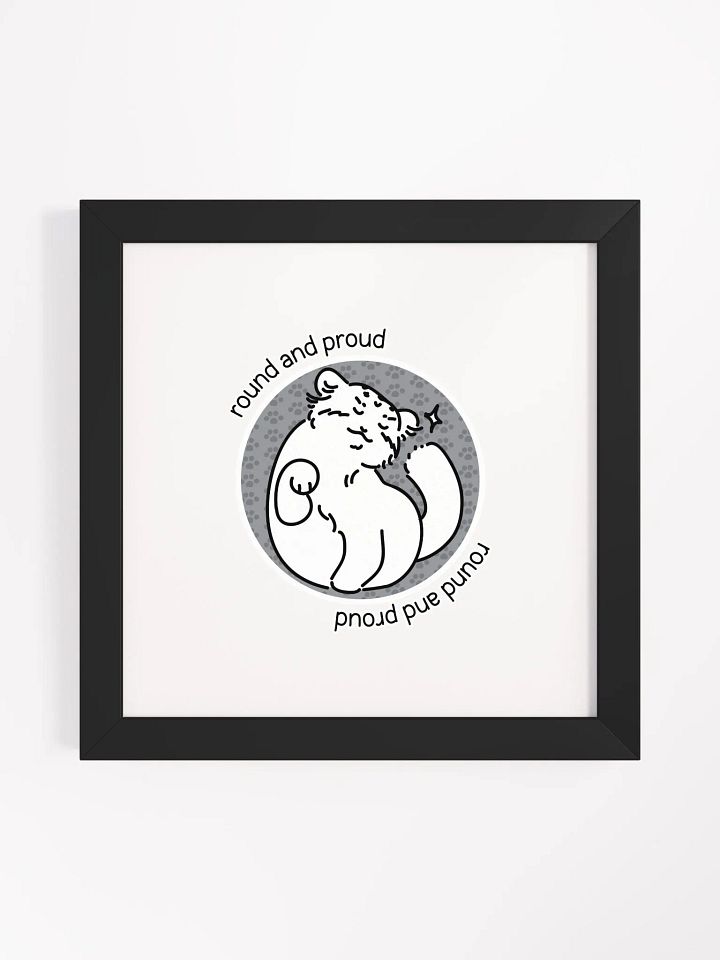 Round and Proud Manul Unlabeled Version - Framed Print product image (1)
