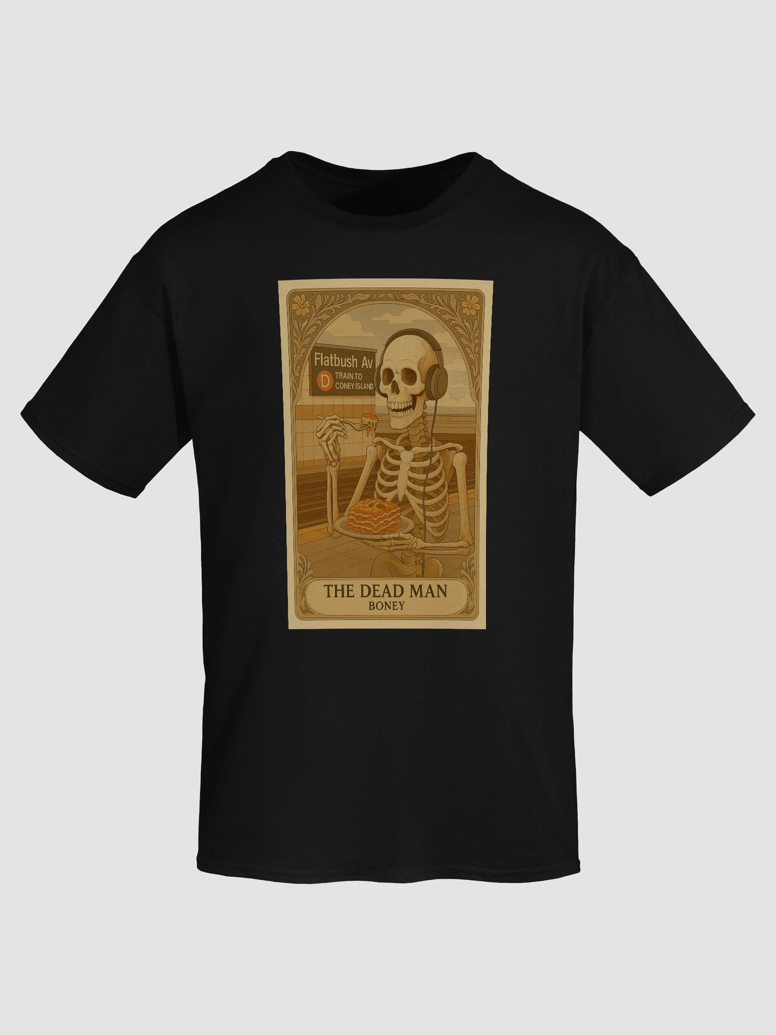 Tarot Card Shirt - Boney - Lunch Therapy on the back - Unisex Ultra Cotton Tee product image (43)