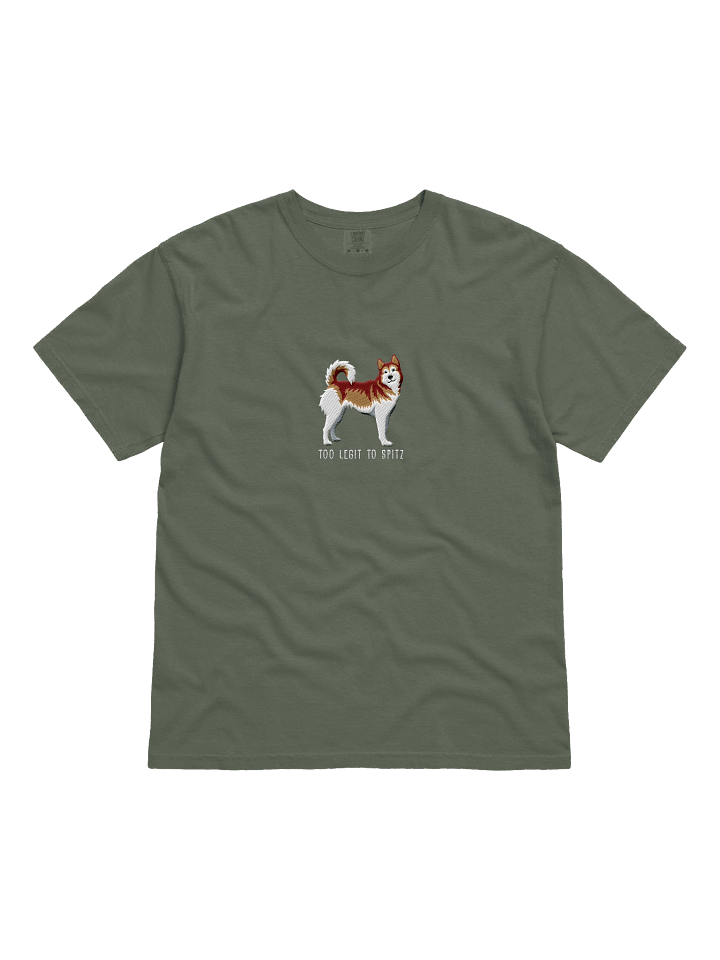 Too Legit to Spitz T-Shirt(Embroidered) of a Siberian Husky(Brown) product image (21)
