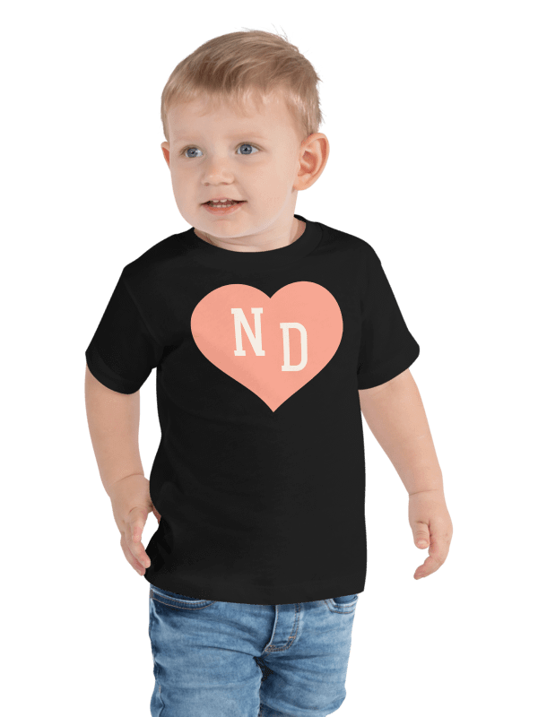 ND Heart Peach Unsiex Toddler T-shirt product image (3)