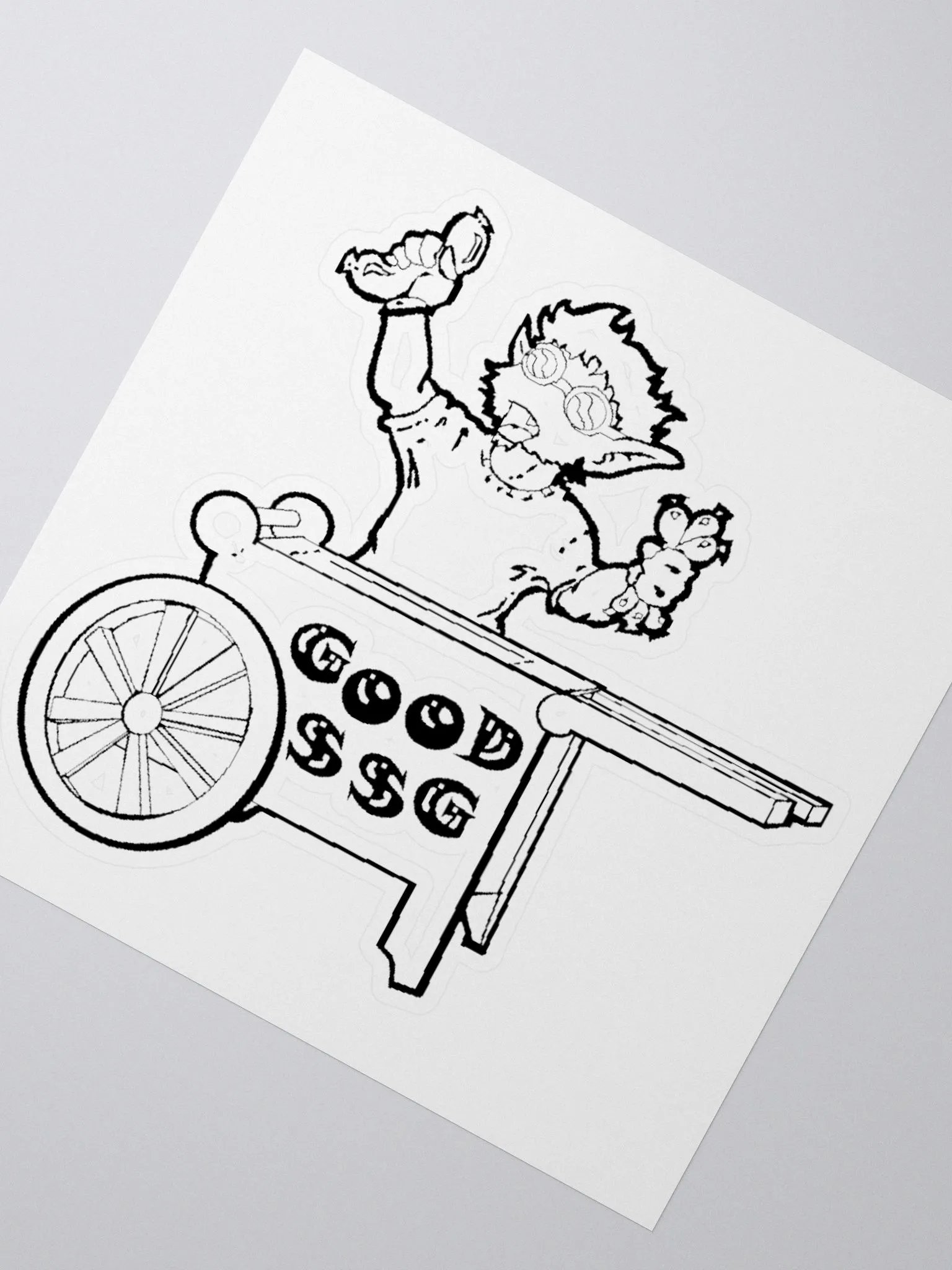 Gnomey's Good Sausages (Black) - Kiss Cut Stickers product image (2)