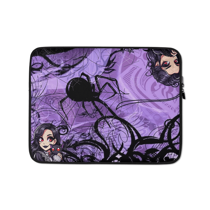 purple black widow laptop sleeve product image (1)