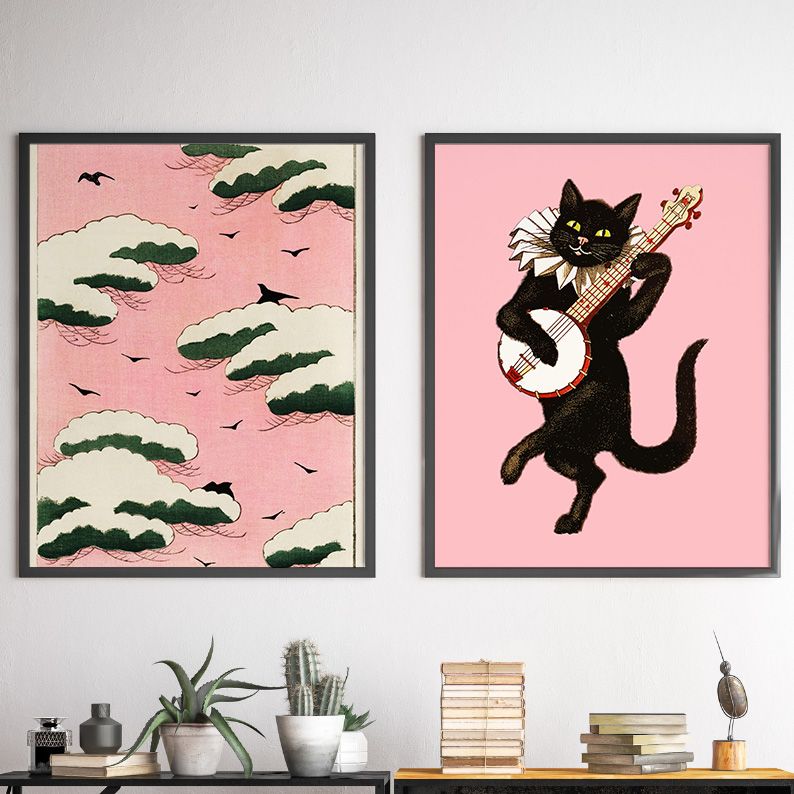 Eclectic Pink Flamingo Gallery Wall Set of 11 DIGITAL Prints product image (9)