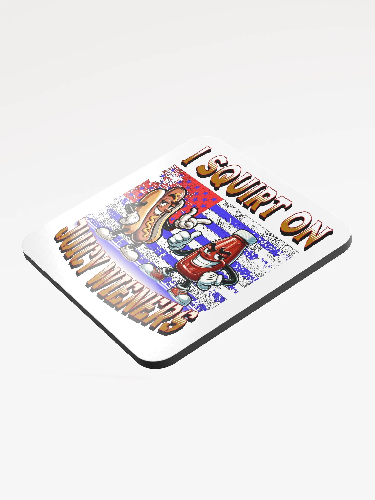 I Squirt On Juicy Wieners Saucy Duo Cork Coaster product image (3)