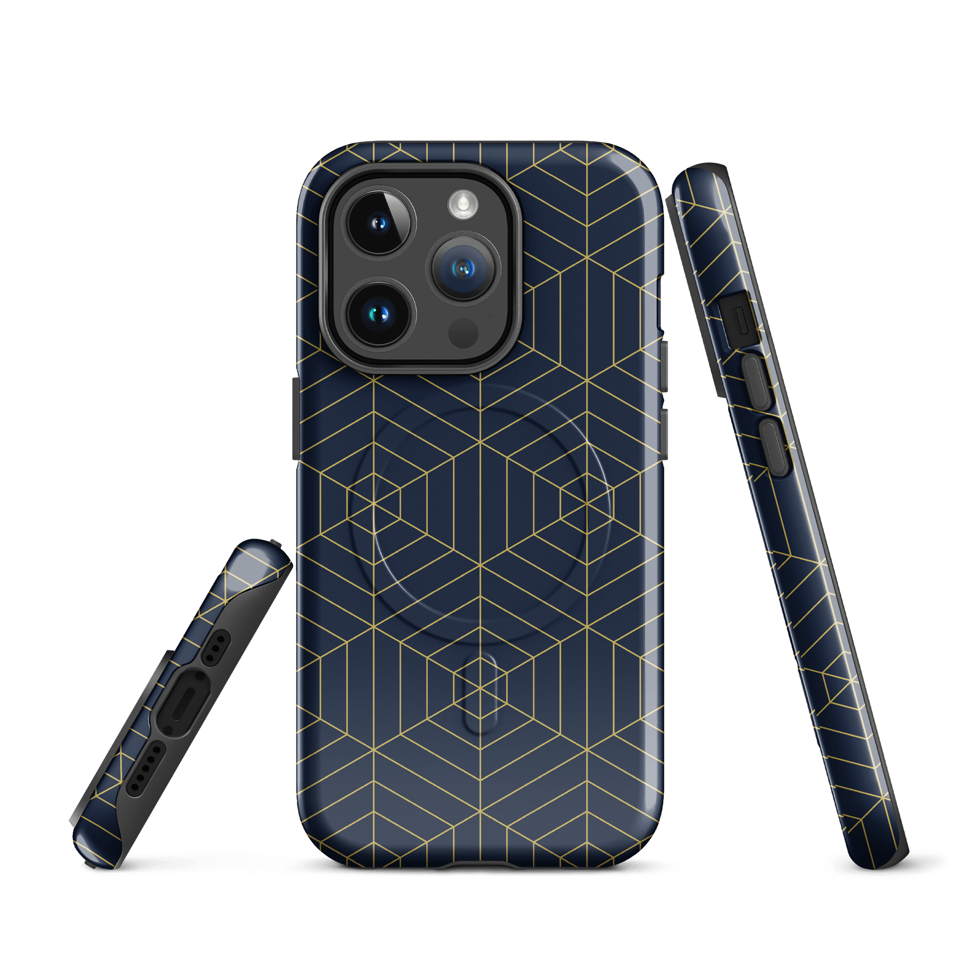 Golden Cubes Geometric iPhone® Tough Case product image (1)