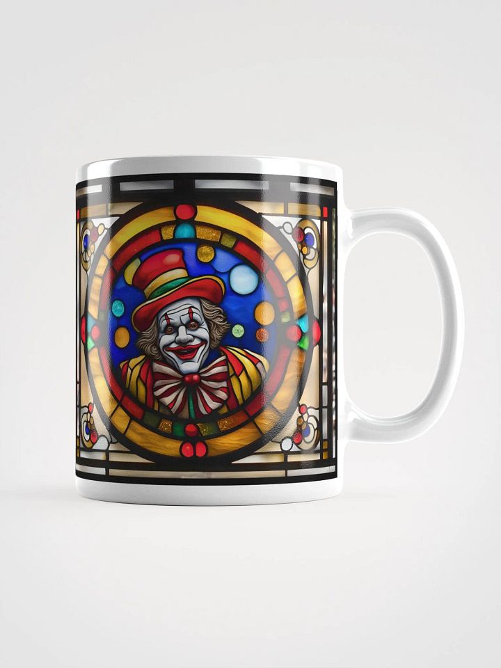 #003 Scrappy Slim Clown Stained Glass Mug product image (1)