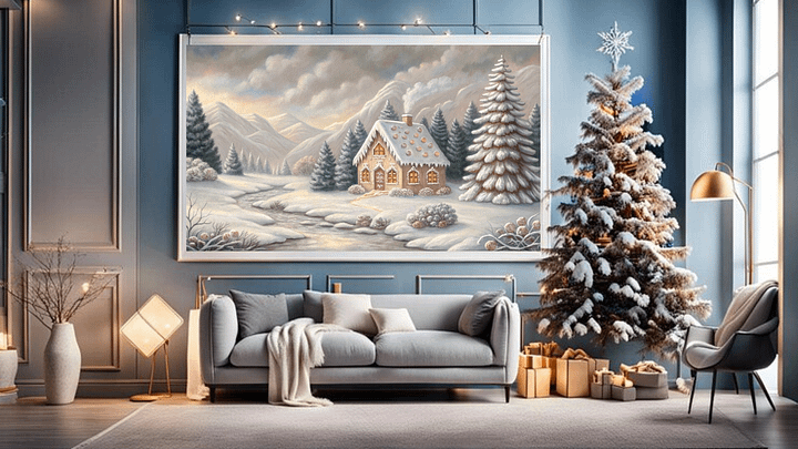 Gingerbread Cottage in Winter Wonderland - Frame TV VI product image (2)